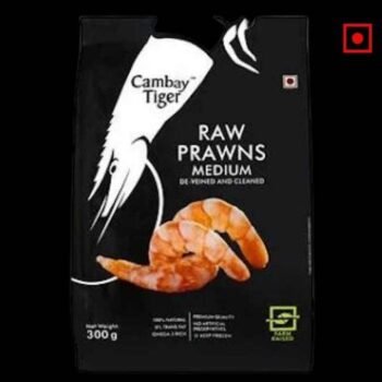 Cambay Tiger Medium Raw Prawns, 300g