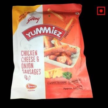 Godrej Yummiez Chicken Cheese & Onion Sausages, 250g – 9pcs