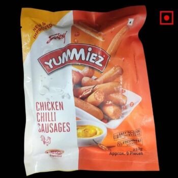 Godrej Yummiez Chicken Chilli Sausages, 250g – 9pcs