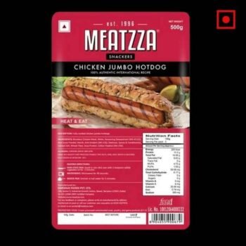 Meatzza Chicken Jumbo Hot Dog, 500 g