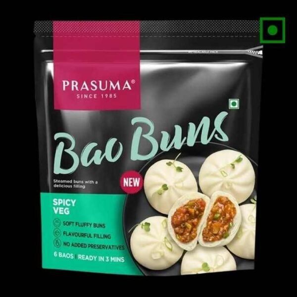 Prasuma Bao Buns - Spicy Veg 300 g (6 pcs)