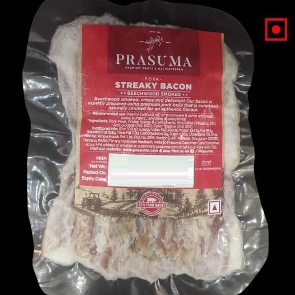 Prasuma Pork Streaky Bacon, 150g